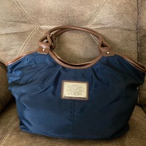 Like new navy nylon tote